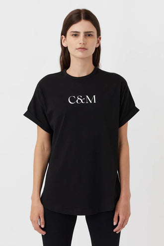Camilla and Marc Huntington C&M Tee - Black With White
