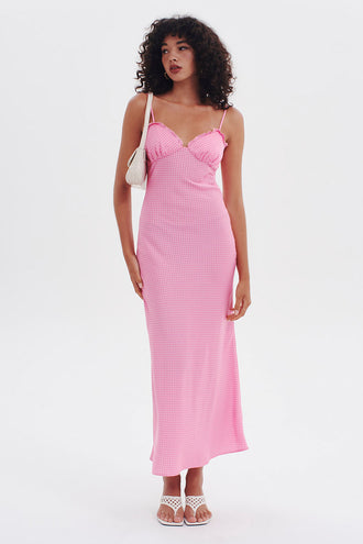 Ownley Hypnosis Midi Dress - Taffy Pink