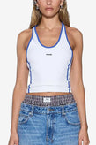 Ksubi Sott Idol Racer Tank - White Blue