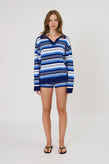 Remain Ivy Polo - Cobalt Stripe