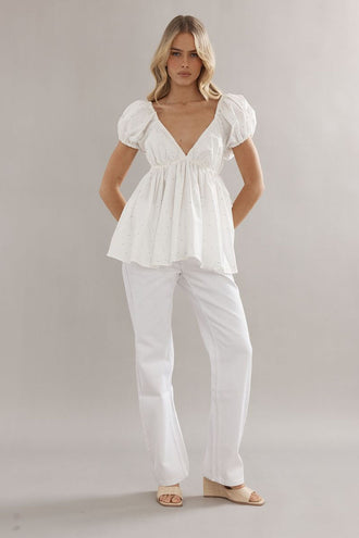 Caitlin Crisp Isla Blouse - Polka Dot