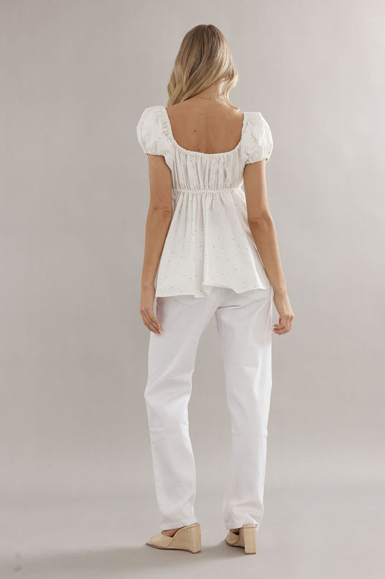 Caitlin Crisp Isla Blouse - Polka Dot