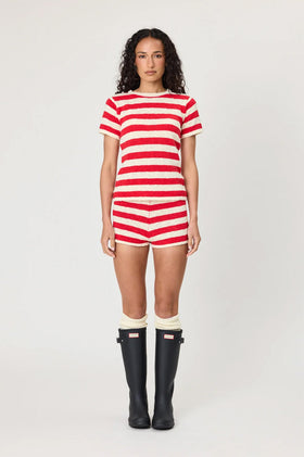 Remain Ivy Tee - Chilli Stripe