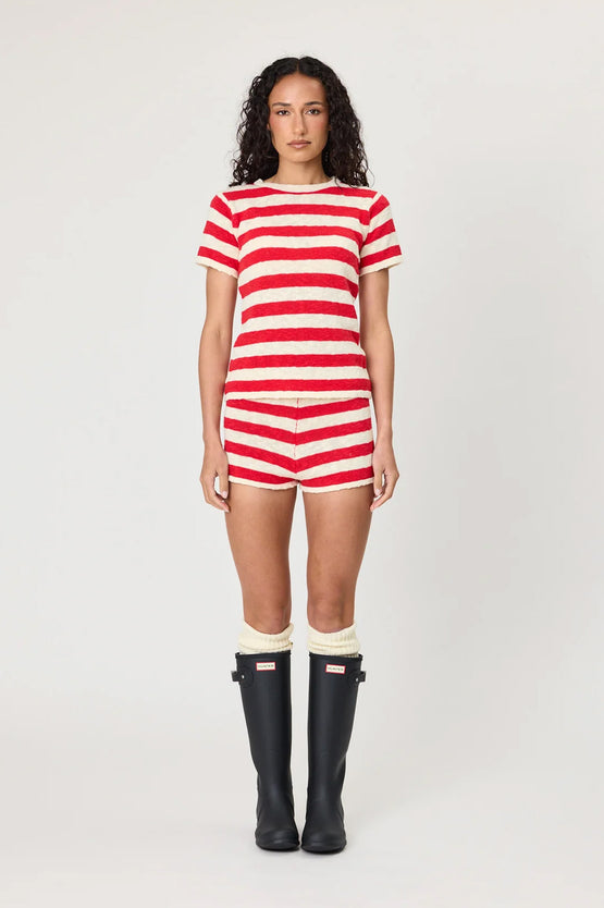 Remain Ivy Tee - Chilli Stripe