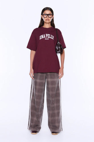 Ena Pelly Ivy Relaxed Tee - Burgundy