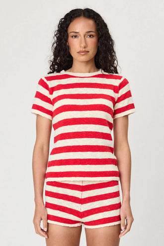 Remain Ivy Tee - Chilli Stripe