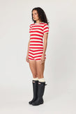 Remain Ivy Tee - Chilli Stripe