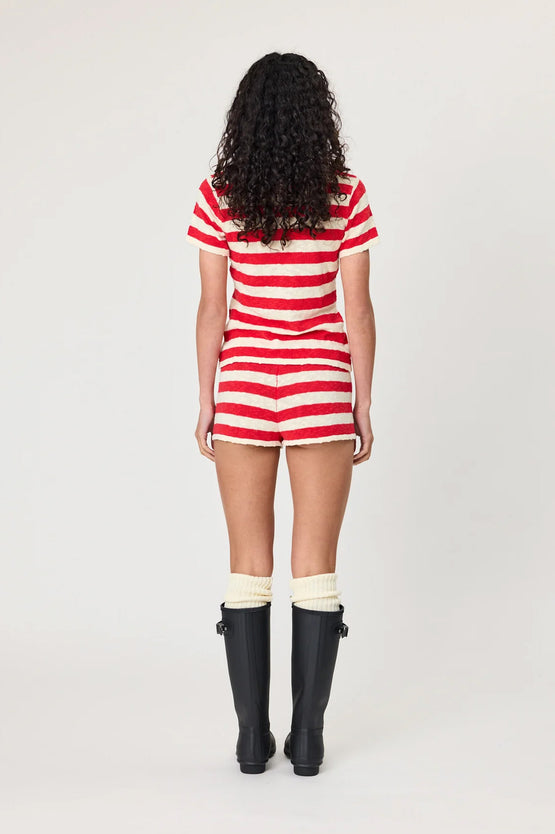 Remain Ivy Tee - Chilli Stripe