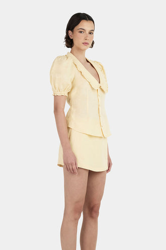 Ownley Izzy Linen Shirt - Lemon