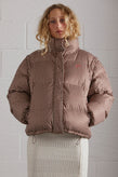 Damson Madder Jennifer Check Puffer - Choc