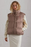 Damson Madder Jennifer Check Puffer - Choc
