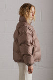 Damson Madder Jennifer Check Puffer - Choc