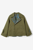 Damson Madder Jerry Crop Trench Coat - Olive