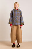 Damson Madder Reversible Jerry Crop Trench Coat - Olive