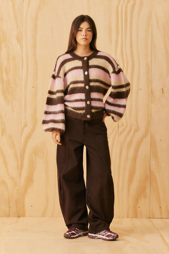 Ruby Josie Cardigan - Neapolitan Stripe