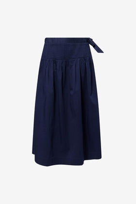 Damson Madder Josie Midi Skirt - Navy
