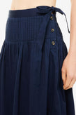 Damson Madder Josie Midi Skirt - Navy