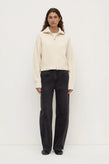 Assembly Kaia Wool Zip Sweater - White