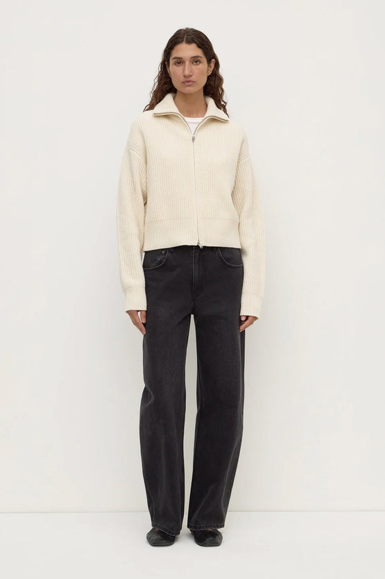 Assembly Kaia Wool Zip Sweater - White