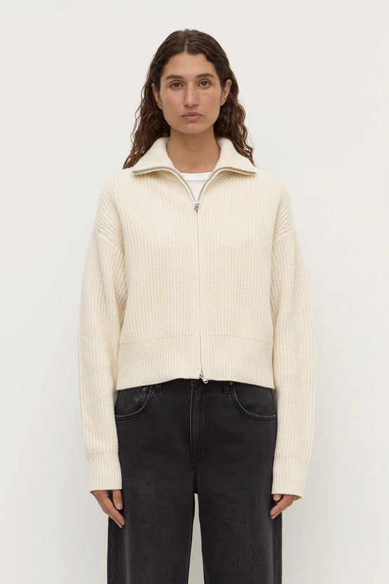 Assembly Kaia Wool Zip Sweater - White