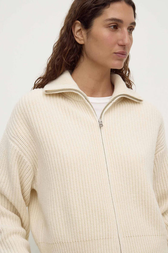 Assembly Kaia Wool Zip Sweater - White