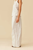 Ruby Keanu Pant - Navy Cream Stripe