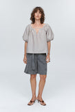 Marle Kendra Top - Chocolate Stripe