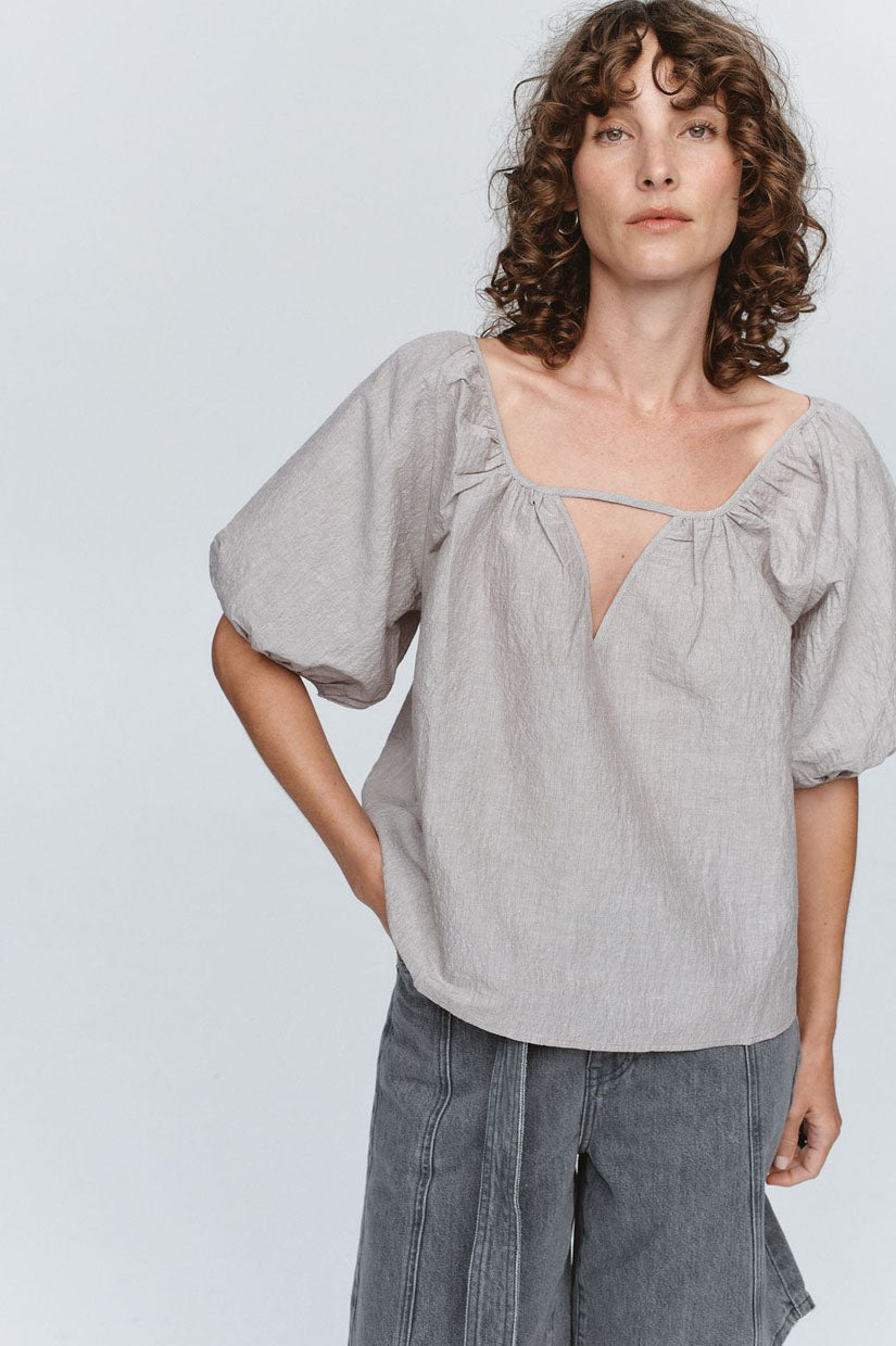 Marle Kendra Top - Chocolate Stripe