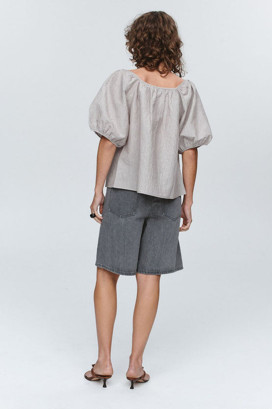Marle Kendra Top - Chocolate Stripe