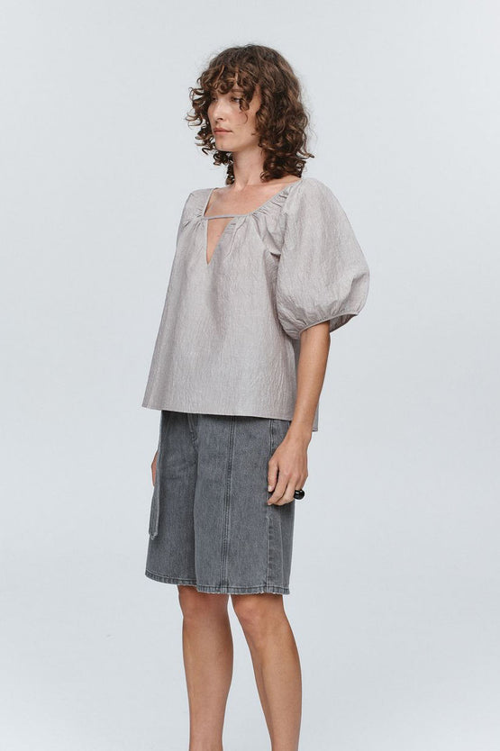 Marle Kendra Top - Chocolate Stripe