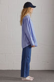 Damson Madder Kendall Ruffle Shirt - Blue