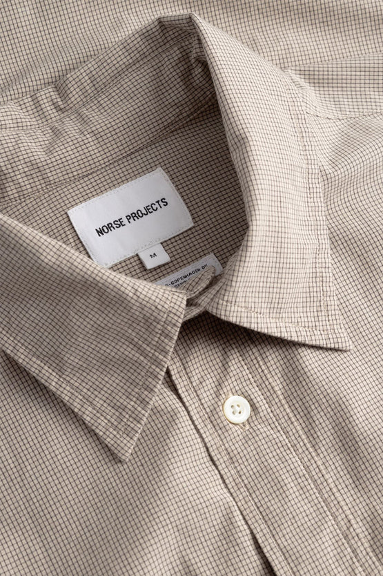 Norse Projects Kongshoved Check Shirt - Oatmeal