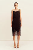 Shona Joy Lucia Lace Midi - Espresso