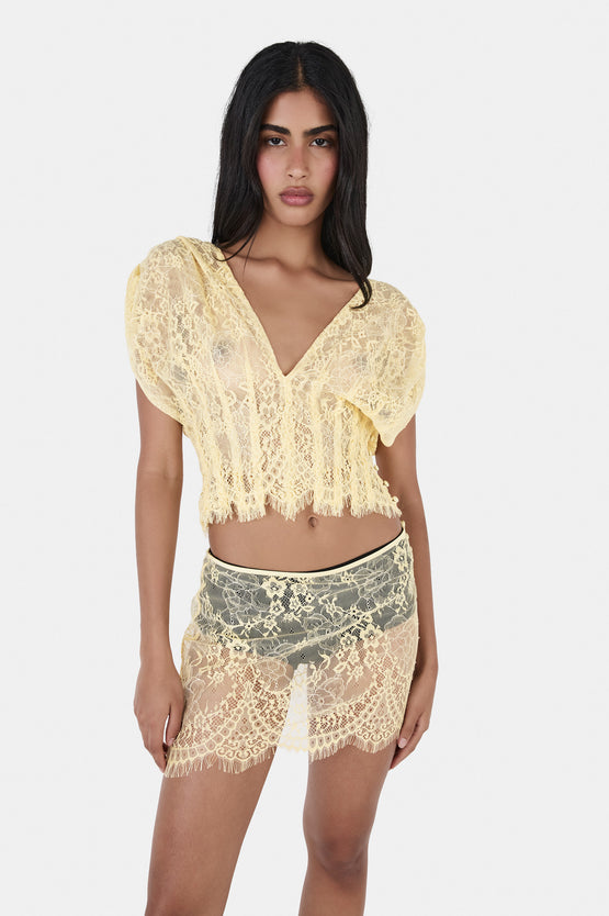 Hansen & Gretel Ruby Lace Top - Butter