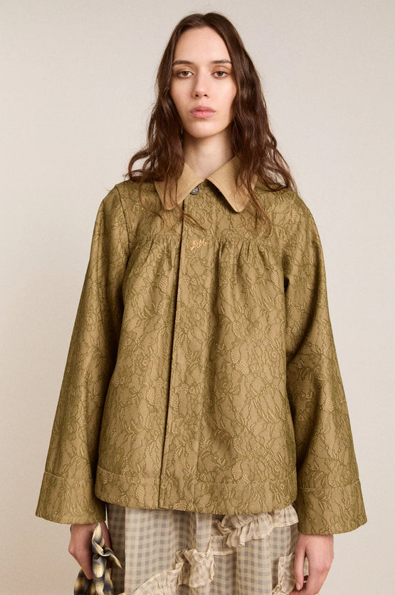 Damson Madder Mini Mercedes Reversible Coat - Lace