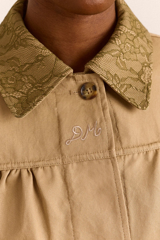 Damson Madder Mini Mercedes Reversible Coat - Lace