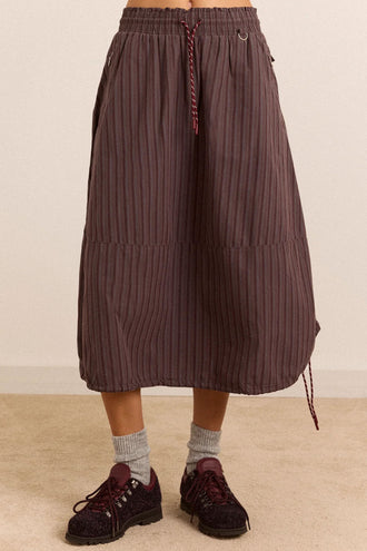 Damson Madder Lainey Midi Skirt - Merlot