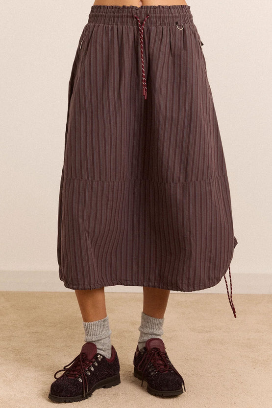Damson Madder Lainey Midi Skirt - Merlot