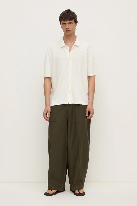 Assembly Lance Boucle Knit SS Shirt - Cream