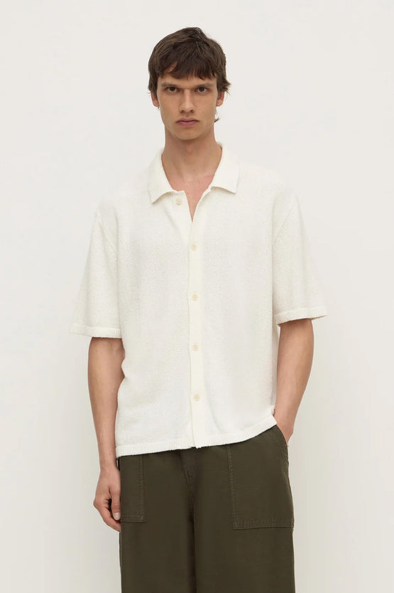 Assembly Lance Boucle Knit SS Shirt - Cream