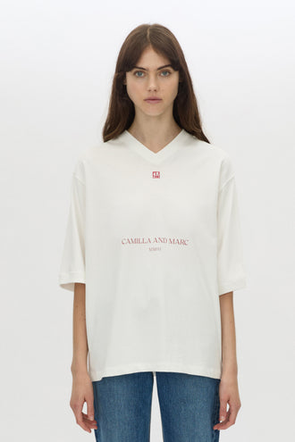 Camilla and Marc Larissa Logo Tee - White