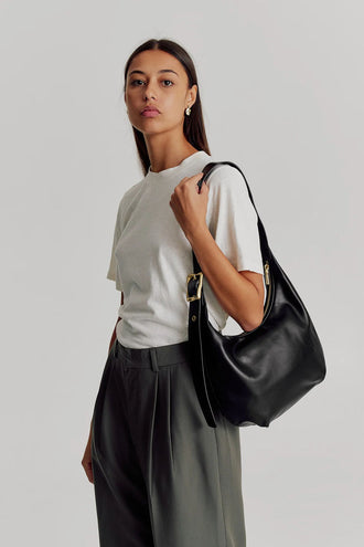 Brie Leon Everyday Croissant Bag Large - Black