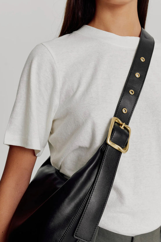 Brie Leon Everyday Croissant Bag Large - Black