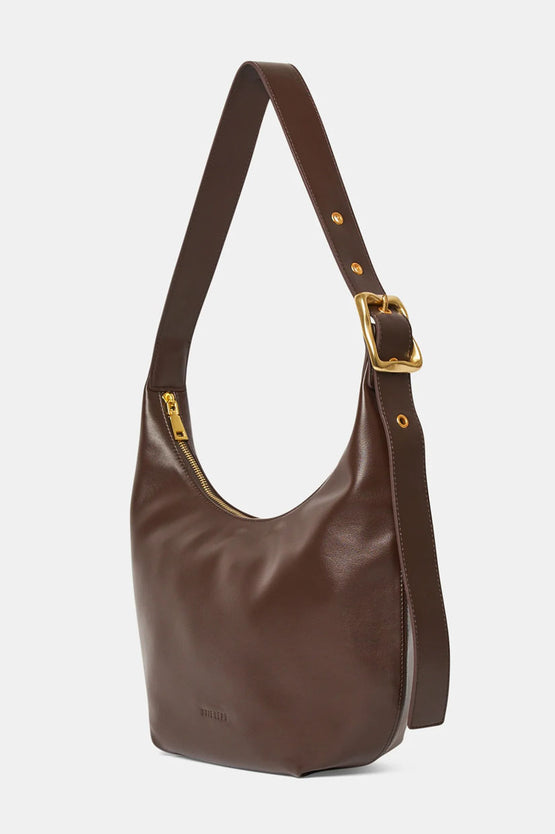 Brie Leon Everyday Croissant Bag Large - Chocolate