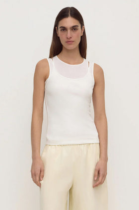 Assembly Mika Jersey Layered Tank - White