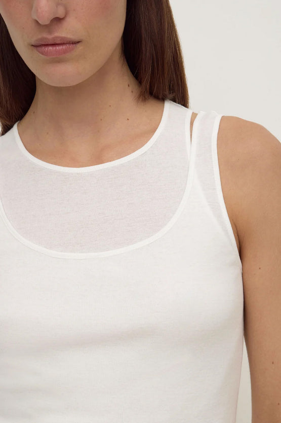 Assembly Mika Jersey Layered Tank - White