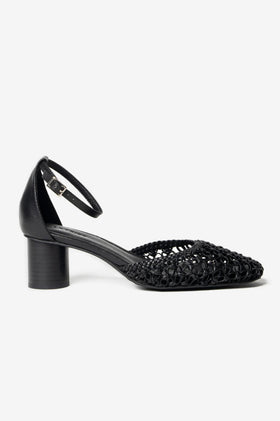 La Tribe Lea Stacker Heel - Black