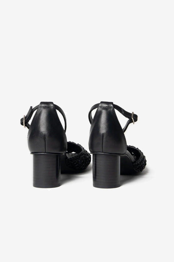La Tribe Lea Stacker Heel - Black