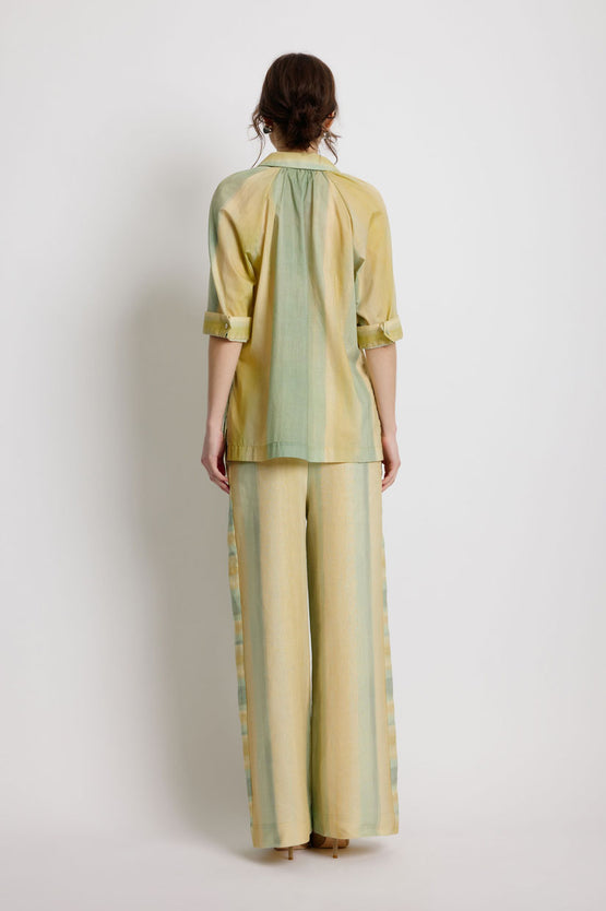 Sunset Lover Foliage Shirt - Leaf Green