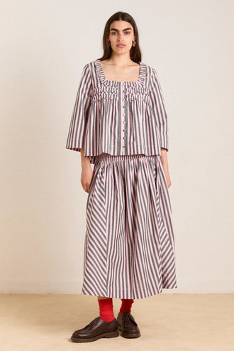 Damson Madder Leilani Blouse - Garden Stripe